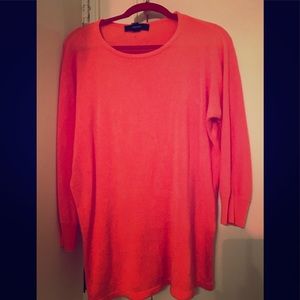 Timeless Long Sweater Bright Peachy Pink